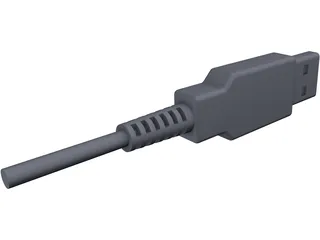 USB Port Connector 3D Model preview
