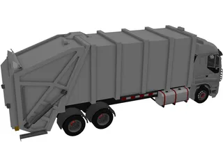 Iveco Stralis 6X2 Gargage Truck 3D Model preview