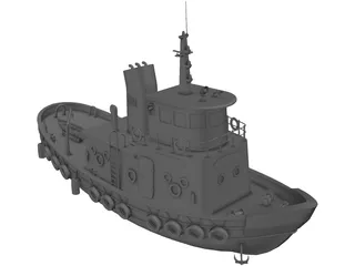 Tug Boat 3D Model preview