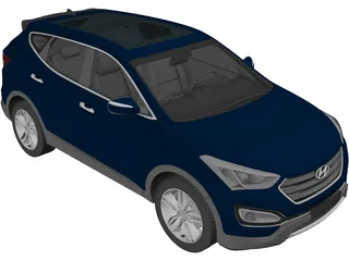 Hyundai Santa Fe Sport (2014) 3D Model preview