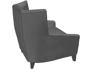 Armchair Vilem 3D Model preview