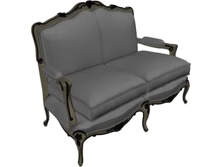 Sofa Classic 3D Model preview
