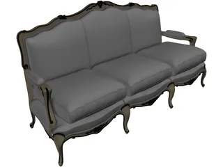 Luigi IXV Classic Sofa 3D Model preview