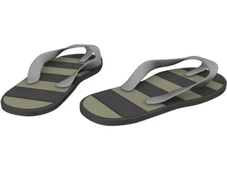 Slippers 3D Model preview