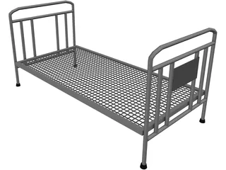 Iron Bed Frame 3D Model preview