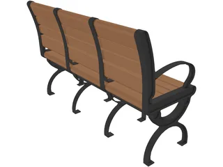 Bench 3D Model preview