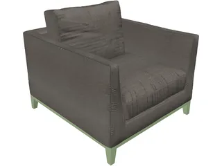 Minotti Armchair 3D Model preview