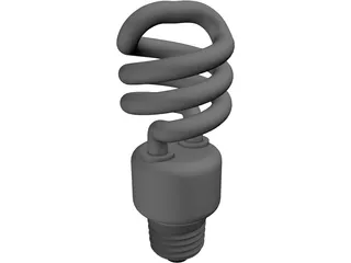 CFL Bulb 3D Model preview