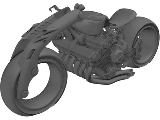 Lo-Rider Motorcycle Concept 3D Model preview