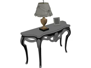 Console with Lamp 3D Model preview