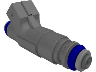 Bosch Fuel Injector 3D Model preview