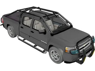 Chevrolet Silverado Crewcab (2007) 3D Model preview