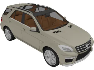 Mercedes-Benz ML63 AMG (2012) 3D Model preview
