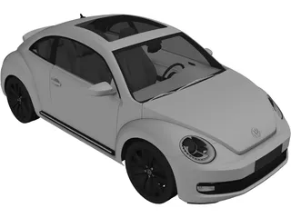 Volkswagen Beetle (2012) 3D Model preview