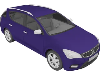 Kia Ceed SW (2013) 3D Model preview