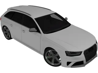 Audi RS4 Avant (2013) 3D Model preview