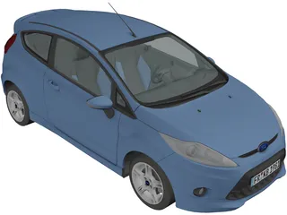 Ford Fiesta Zetec S (2009) 3D Model preview