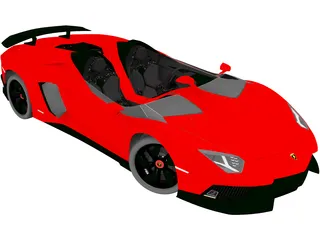 Lamborghini Aventador J Roadster (2012) 3D Model preview