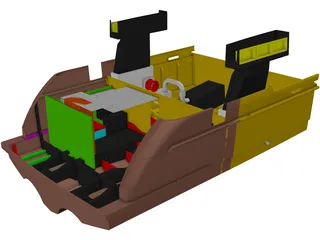 Yacht Engine Exhaust Arrangement 3D Model preview