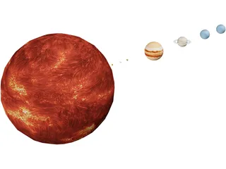 Solar System 3D Model preview