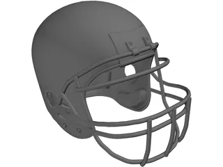 Football Helmet 3D Model preview