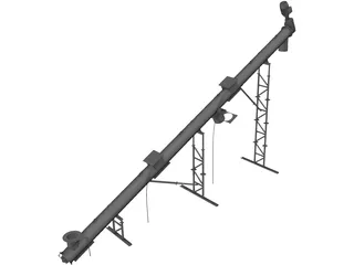 Dust Incline Auger 3D Model preview