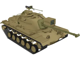 M48A3 Patton Main Battle Tank 3D Model preview