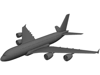 Airbus a380 3D Model preview
