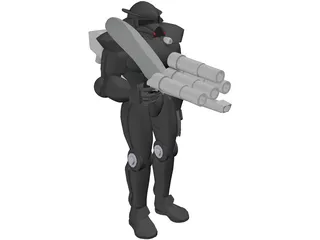 Dark Forces Power Armor 3D Model preview
