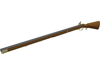 Flintlock Rifle 3D Model preview