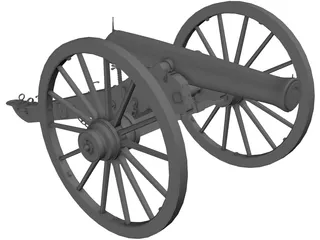 Napolean Cannon 3D Model preview