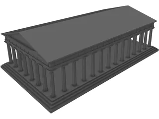 Greek Temple 3D Model preview