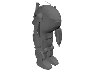 Super Armored Fighting Suit 3D Model preview