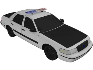 Ford Crown Victoria NYPD Police 3D Model preview