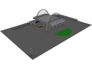 Filling Station 3D Model preview