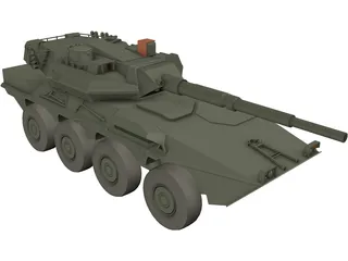 Centauro Tank Destroyer 3D Model preview