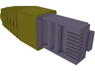 RJ-45 Connector 3D Model preview