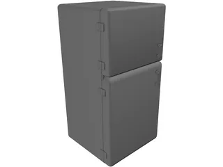 Refrigerator Old 3D Model preview