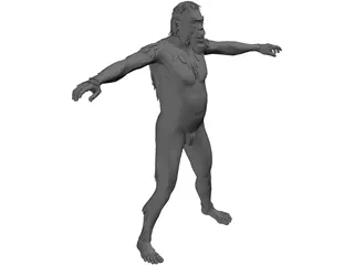 Neanderthal Man 3D Model preview