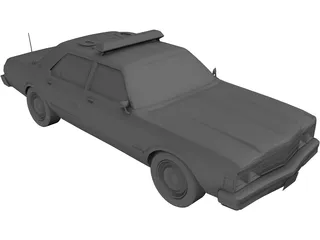 Chrysler LeBaron Police Cruiser 3D Model preview