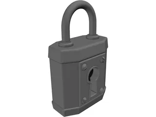 Padlock 3D Model preview