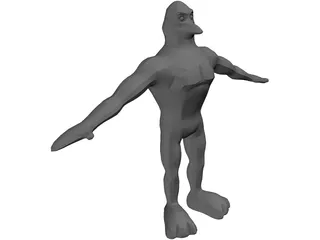 Penguin Hero 3D Model preview