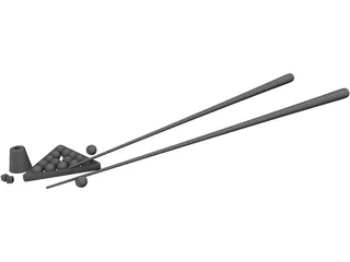 Pool Set 3D Model preview