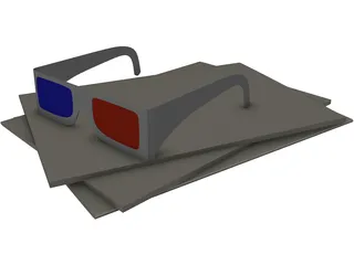 3D Glasses 3D Model preview