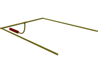 American Football Goal Post 3D Model preview