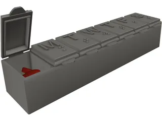Pill Box 3D Model preview