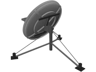 SATCOM Dish 3D Model preview