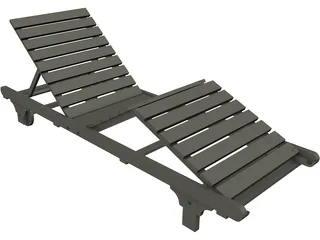 Chair Wood 3D Model preview