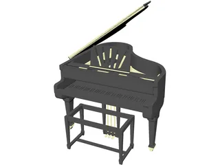 Piano 3D Model preview