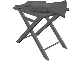 Table Directors and Script and Megaphone and View Lens 3D Model preview